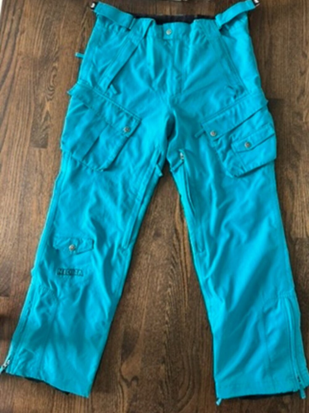 Nikita Women's Snowboard Ski Pants Teal Turquoise Cargo Size L